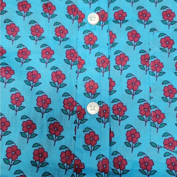 Gorgeous ❤️ J. CREW classic popover shirt in block print overlay NWT - Picture 5 of 10